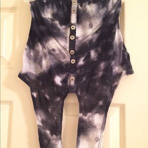 Tie dye cropped tube top